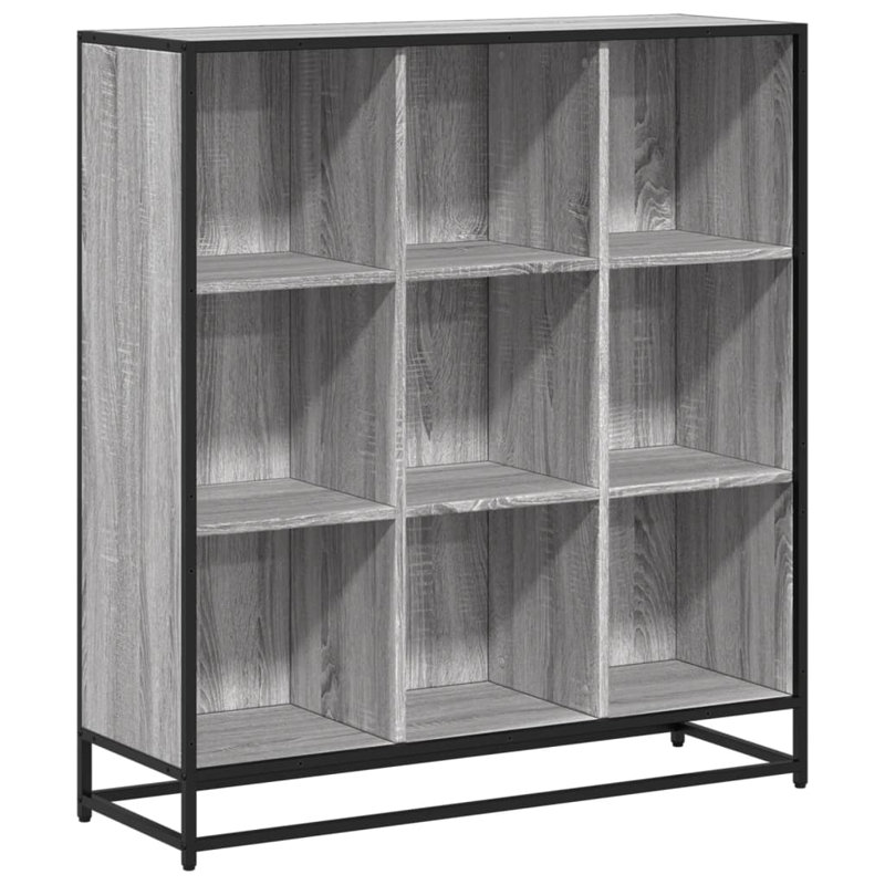 Alvon 107.5cm H Bookcase, (9 Shelves) 107.5cmH x 97.5cmW x 33cmD, Grey Sonoma