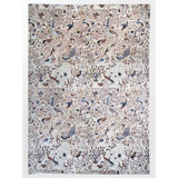 High-Quality Hand-Knotted Ivory And Blue Area Rug
