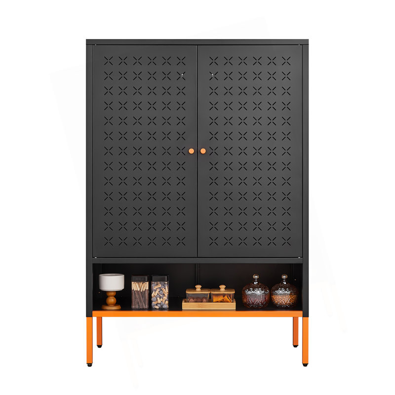 Versatile Cabinet With Advanced Design For Optimal Storage, Black
