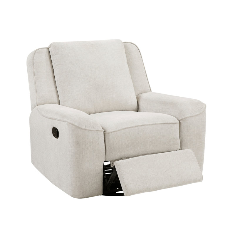 Fauteuil inclinable de luxe luxueux avec revêtement en tissu beige et tissu d'ameublement beige
