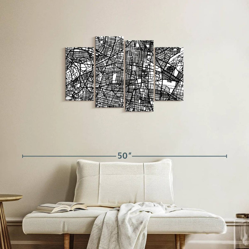 Aliaz Mexico City Map, 22'' H x 36'' W