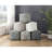 Faux Fur Square Pouf In , Non-slip Floor Signal, Zippered, 300lbs Weight Capacity Modern Pouf, Mark,
