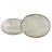 Nesting Selenite Top and Aluminum Side Tables -  Stylish Side Table for Home, Office, Bedroom, or Living Room  - 21" & 22", Gold & White