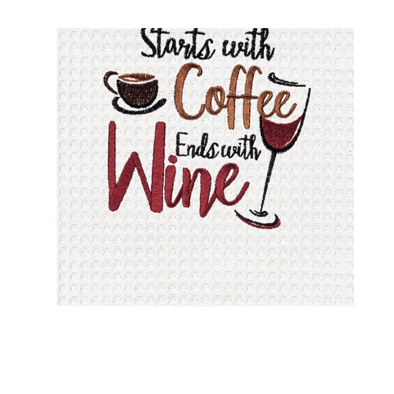 Torchon "Good Day Starts With Coffee"