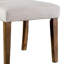 Ensemble de 2 chaises d'appoint Jule, bois massif brun, revêtement en tissu blanc doux