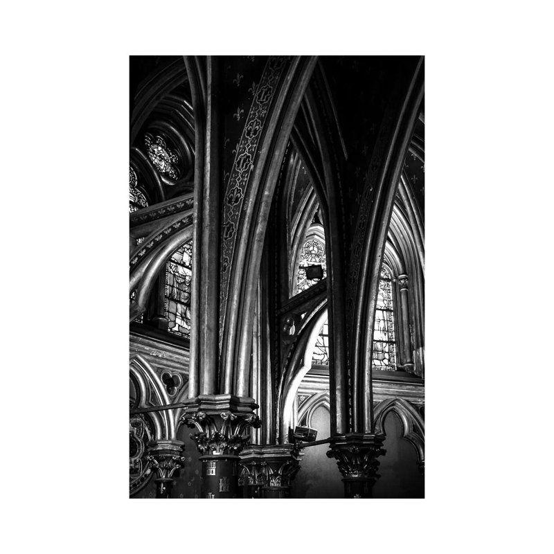 La cathédrale gothique VII d'Alexandre Venancio - Photographie sur toile tendue, H 12 po x l 8 po x P 0,75 po
