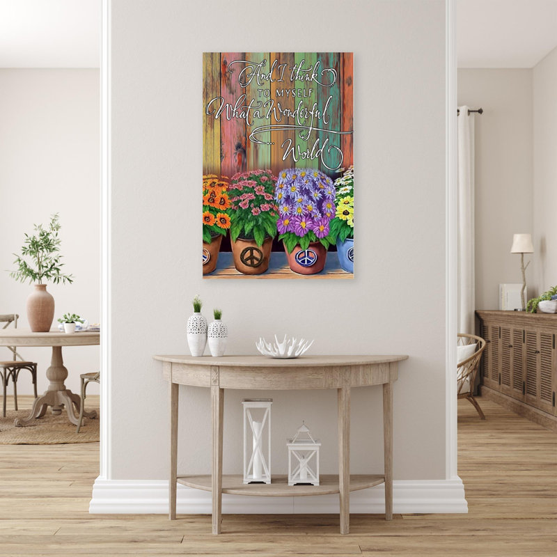 " Flowers Peace ", 20" H x 16" W x 1.25" D