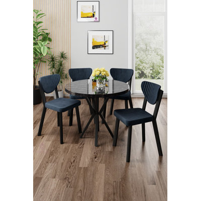 Ensemble de table et chaises de salle à manger (5 pièces)
