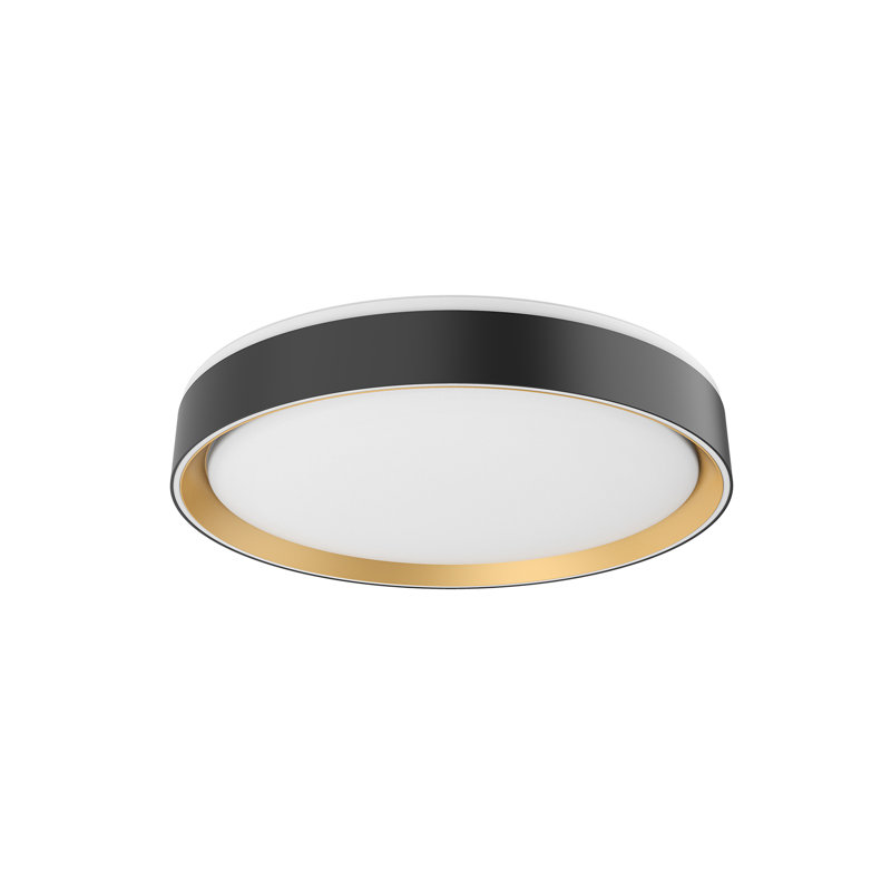 Essex 1 - Light LED Flush Mount, Black/Gold