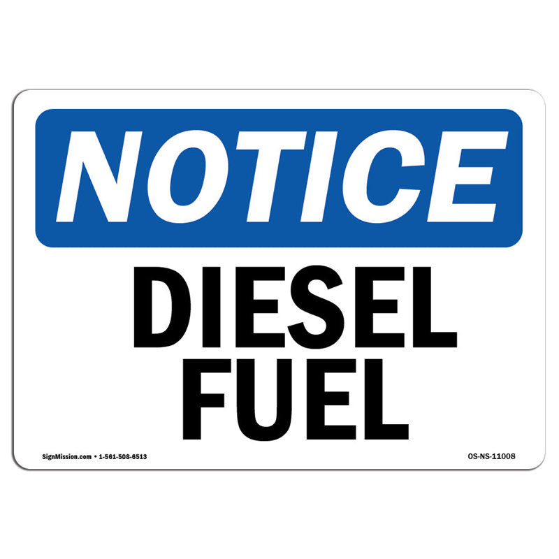 Remarquez le signe du carburant