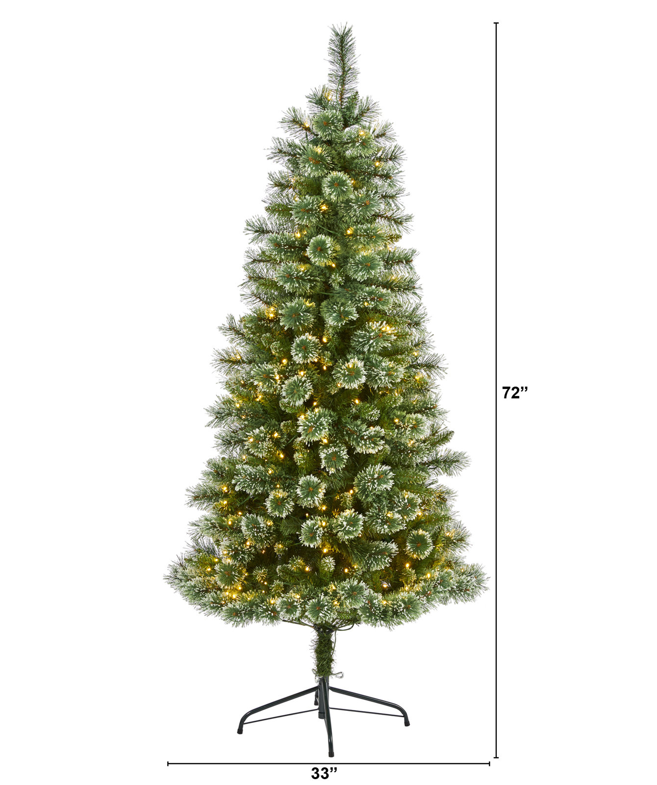 Lighted Artificial Christmas Tree, 6' H