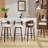 Curved Wood Swivel Barstools-PU Leather best for kitch island,home bar and workspaces-91180375-91180378