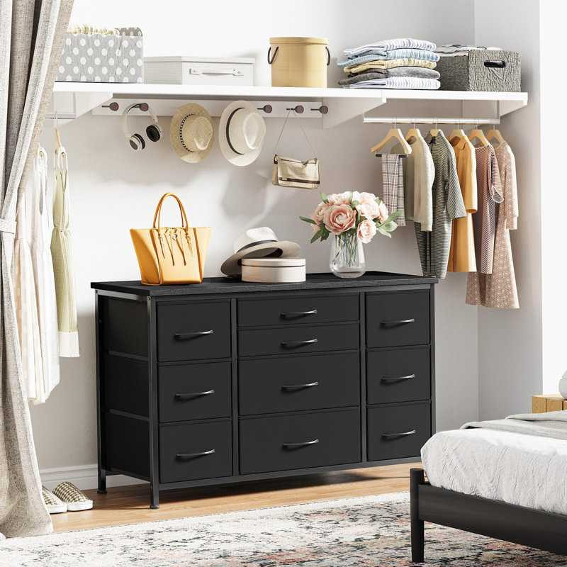 Commode 10 tiroirs, Noir
