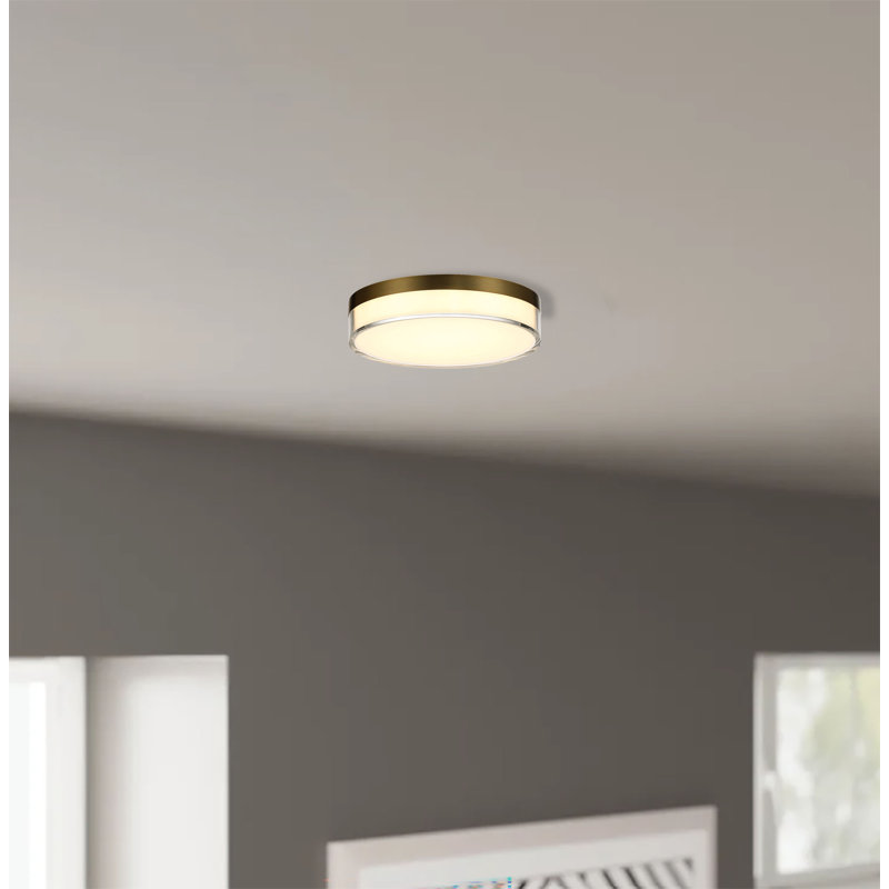 Camodeca Acrylic LED Flush Mount, 1.5" H x 11" W x 11" D
