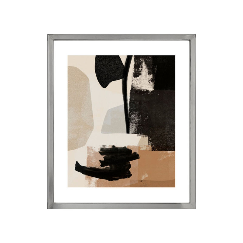 Arrangement IV Abstract - Single Picture Frame Print, 161.036 cm H x 133.096 cm W, Aluminium Chrome