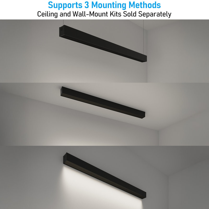 4FT 40W 3CCT Dimmable Anti-Glare Honeycomb Linear Light, 3000K/4000K/5000K Selectable