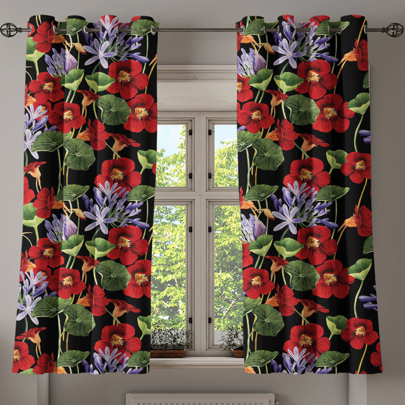 Rouidate Semi Sheer Curtain Pair