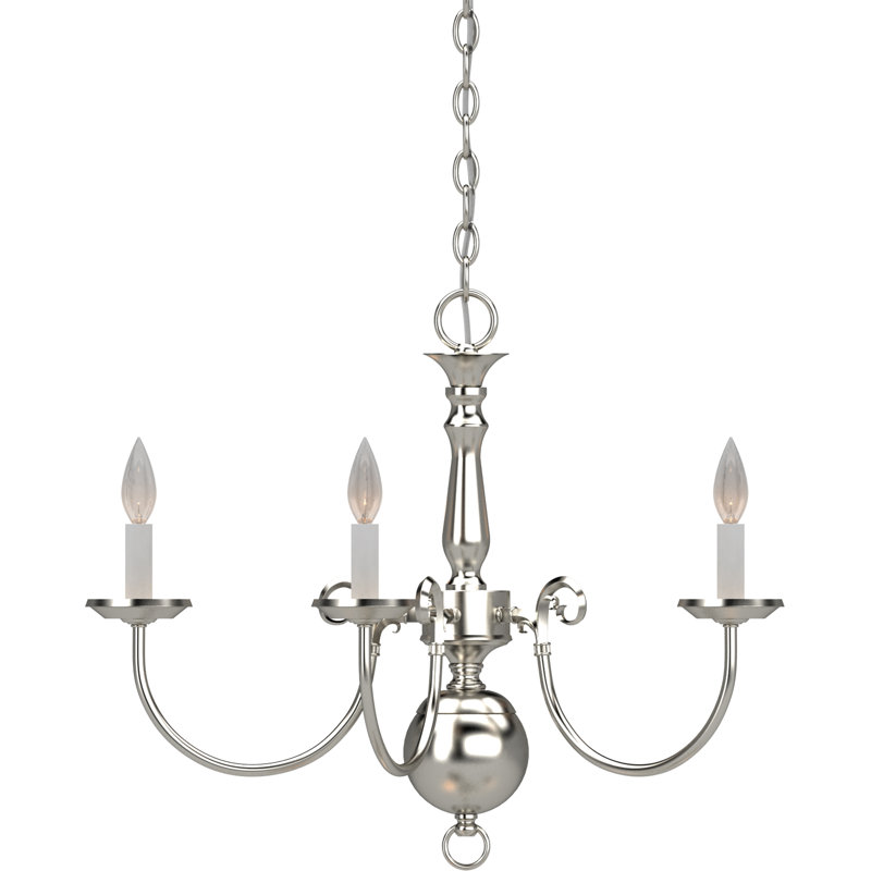 Lustre candélabre classique / traditionnel à 5 lumières Ballenton, Nickel brossé