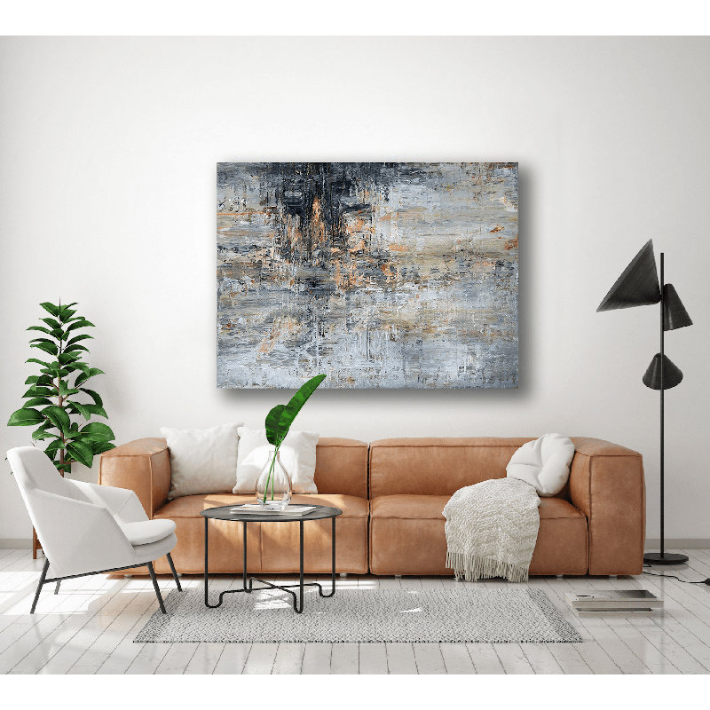 Golden Nugget On Giclee Canvas Hand Embellished Art, 48" H x 36" W x 1.5" D, Unframed