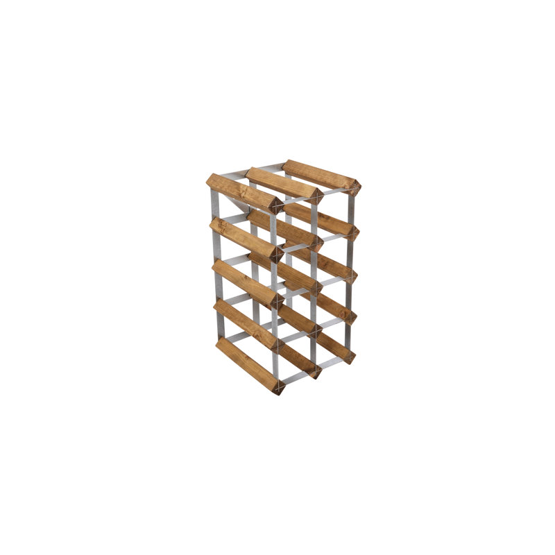 Bohun 12 Bottle Solid Wood Standard Wine Bottle Rack, Brown