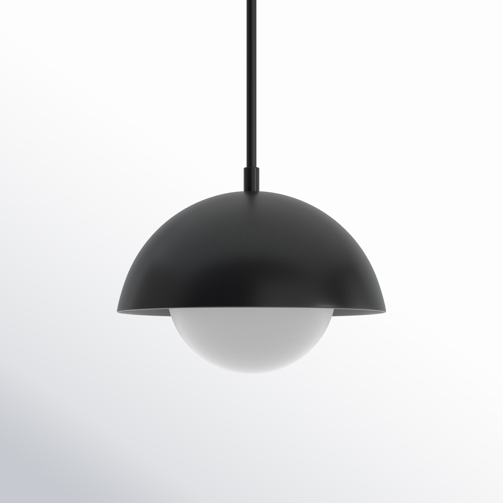Montana Dimmable Dome Single Light Pendant, Black