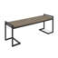 Banc industriel en bois d'acacia et en métal avec pieds en porte-à-faux gris - l 54 po
