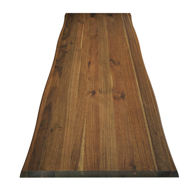 Acacia Live Edge Butcher Block Countertop, 1.5” Thick Solid Wood Table Top