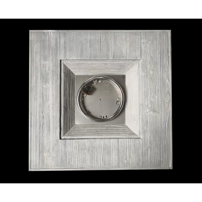 Reinforced Concrete Outdoor Fire Pit - 40,000 Heat, Stylish Design, Black+Gray, 30X30x24 In Modern Black And Gray, Inches