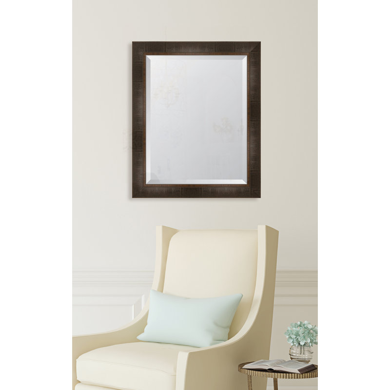 Gullion Wall Mirror, 34" H x 28" W, Espresso