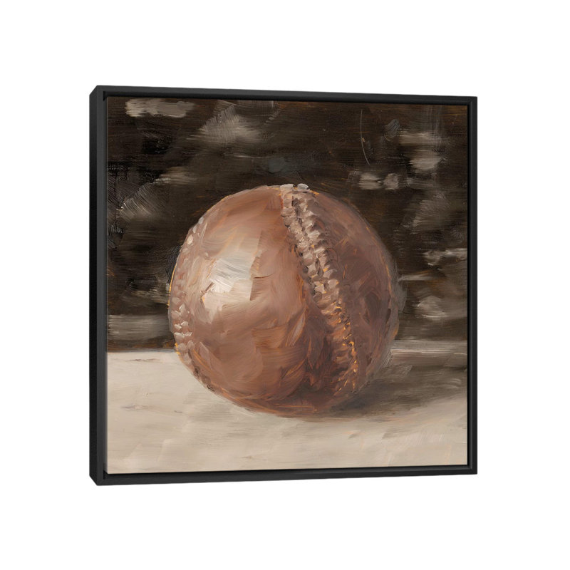 « Cuir vintage I » par Ethan Harper, reproduction d’art, Toile avec cadre noir, H 18 po x l 18 po x 1,5 po, Pas de tapis