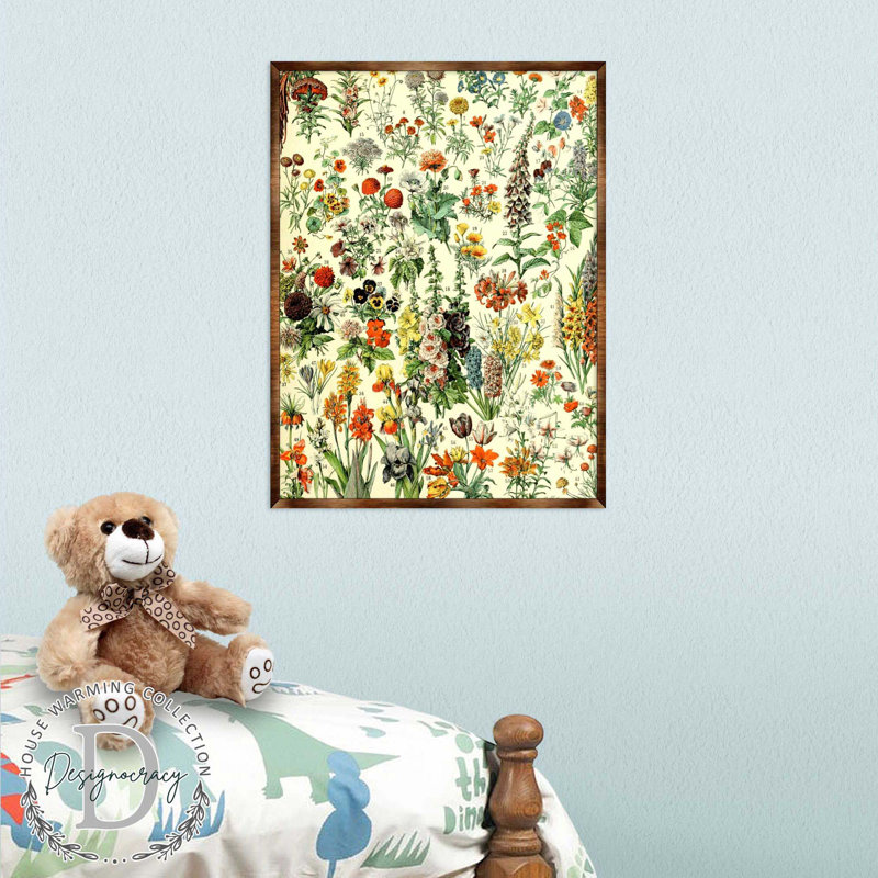 Fleurs de Gheorghi, cadre Montessori, H 16 po x l 12 po x P 0,5 po