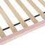 Lit plateforme à baldaquin double en velours avec rideaux en gaze respirant, rose
