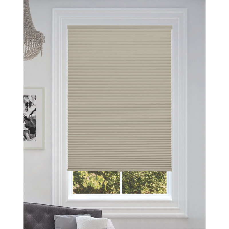Cordless Blackout Cellular Shade, 51.5"W, 72"L, Misty Grey