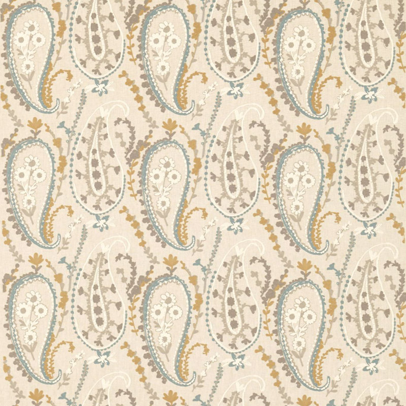 Jamila Fabric, Wedgwood/Linen