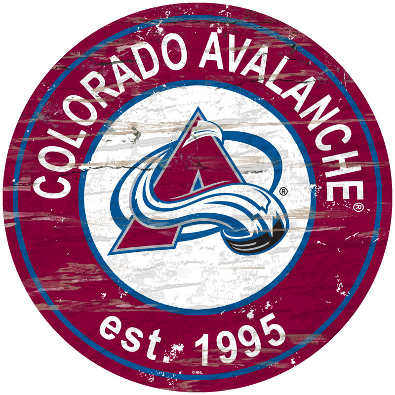 Décoration murale à enseigne vieillie colorado avalanche, Colorado Avalanche