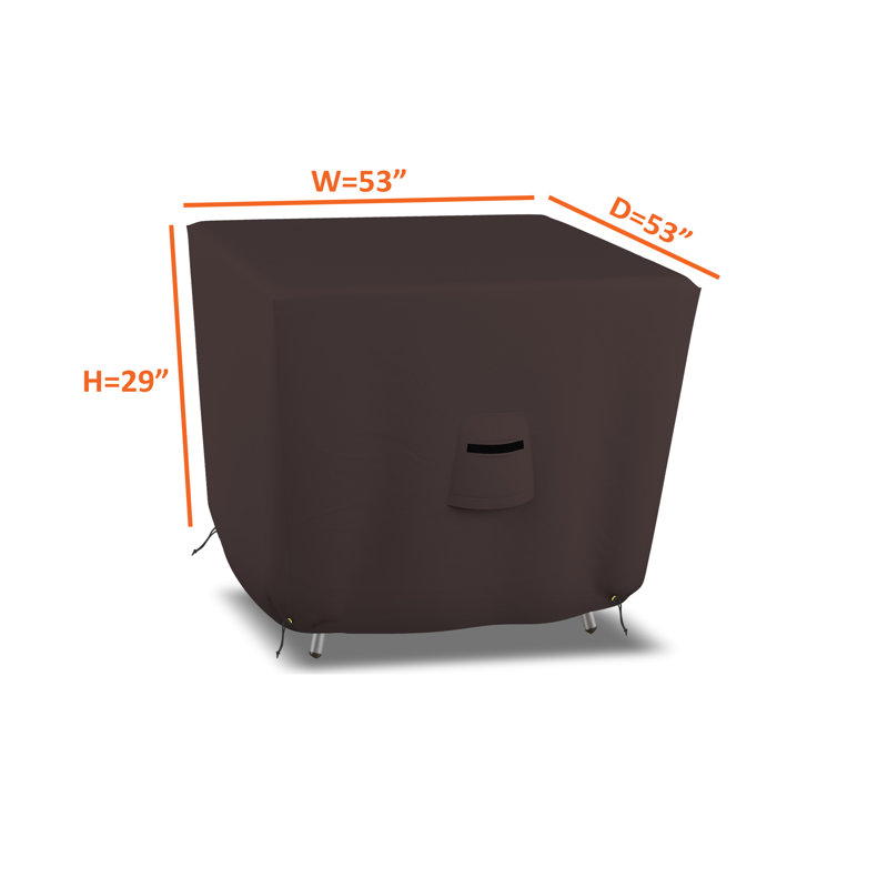 HeavyDuty Outdoor Waterproof Square Table Cover,Patio UVResistant all Weather Protection Table Cover, 29" H x 53" W x 53" D