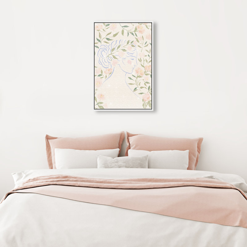 Blooming Hera Print by Oliver Gal, 31"H x 21"W, White Floater Frame