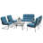 Basilius 6 - Person Patio Conversation Set with Cushions-2005276215