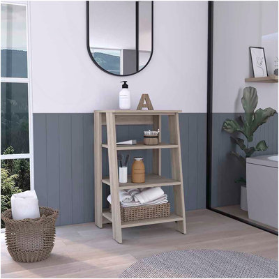St. Clair Linen Cabinet, Two Interior  Shelves, Two Open Shelves, Single Door