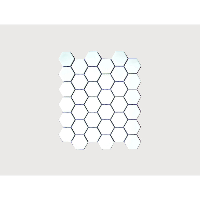Metro Hex 2" Mosaic, White, Glossy