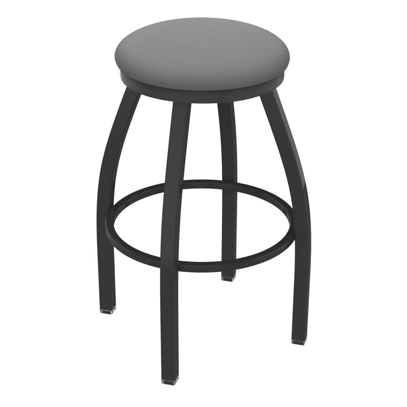 Tabouret pivotant Cragin XL802, Étain, Vinyle - gris Folkstone Canter, Tabouret de bar (siège d’une hauteur de 30 po)