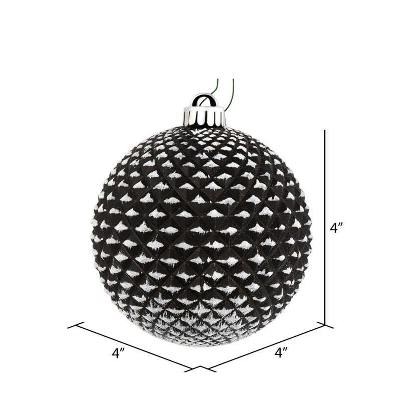 Ornement boule Durian Glitter, Noir