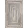 Concentric Geometric Handmade Tufted Wool Gray Area Rug