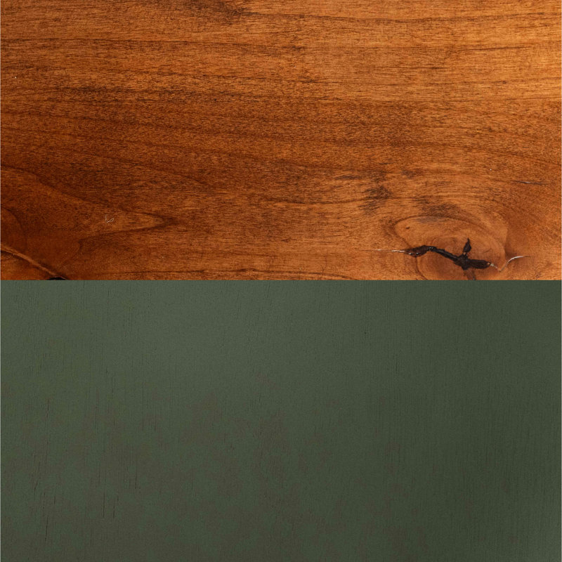 Table d'appoint 24 pouces, sauge et bois fruitier, sans assemblage, table de peuplier avec tablette, assemblage