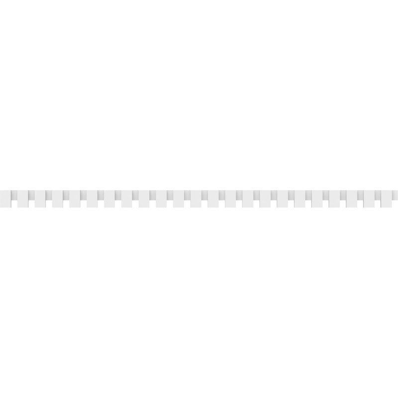 4"H x 1"P x 92"L Wilson Architectural Grade PVC Dentil Block Trim, 4" H x 92" W x 1" D