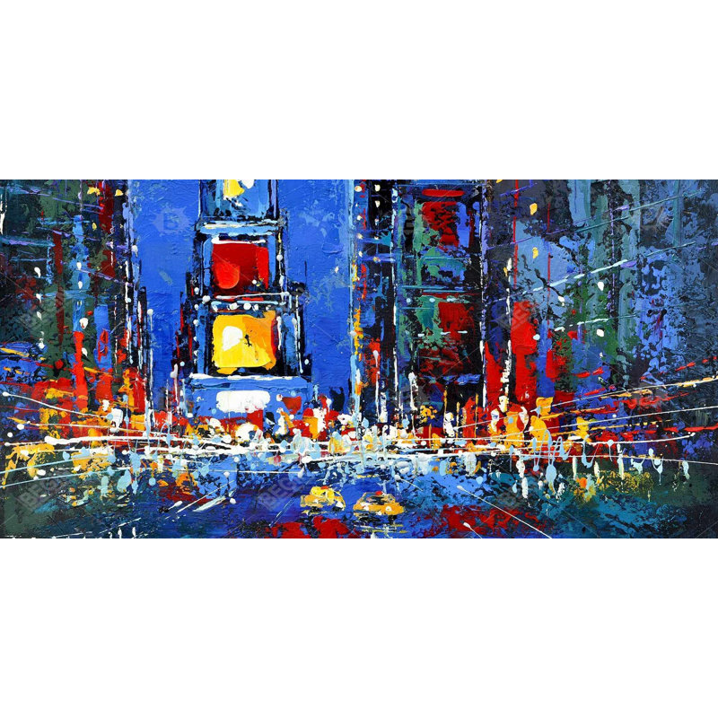 Times square illuminated - 15.75"x31.50" Desk mat