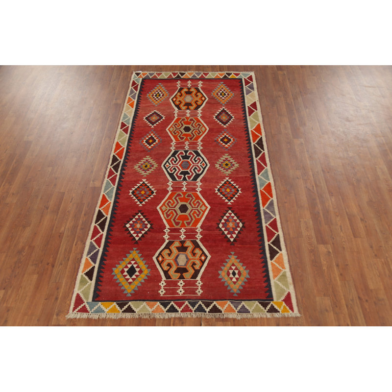 Tapis kilim à teinture végétale 4 x 8