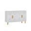 Console moderne blanche de 47,2 po x 29,0 po x 11,6 po | 100% panneau de particules enduit de mélamine, épaisseur: 0,7 pouce | Conception géométrique scandinave, élégante et durable pour le salon, le vestibule et le bureau-1733335104