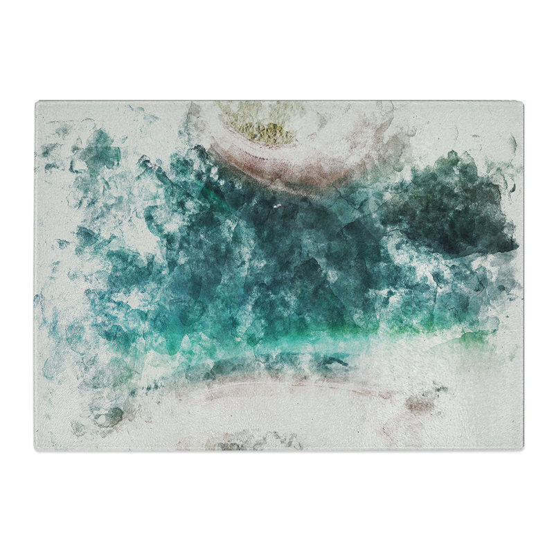 Canoe Boat in Waiwera New Zealand Watercolour Chopping Board, 0.4cm H x 28.5cm W x 39cm L