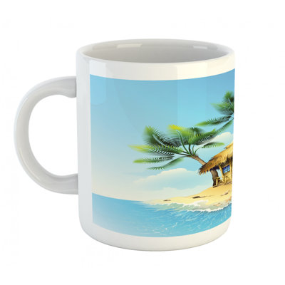 Grande tasse à café tropicale